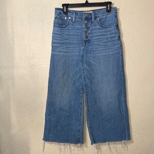 Madewell high rise wide leg crop size 28